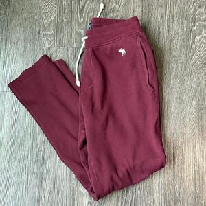 Abercrombie-fitch Women's Burgundy and Red Joggers-tracksuits